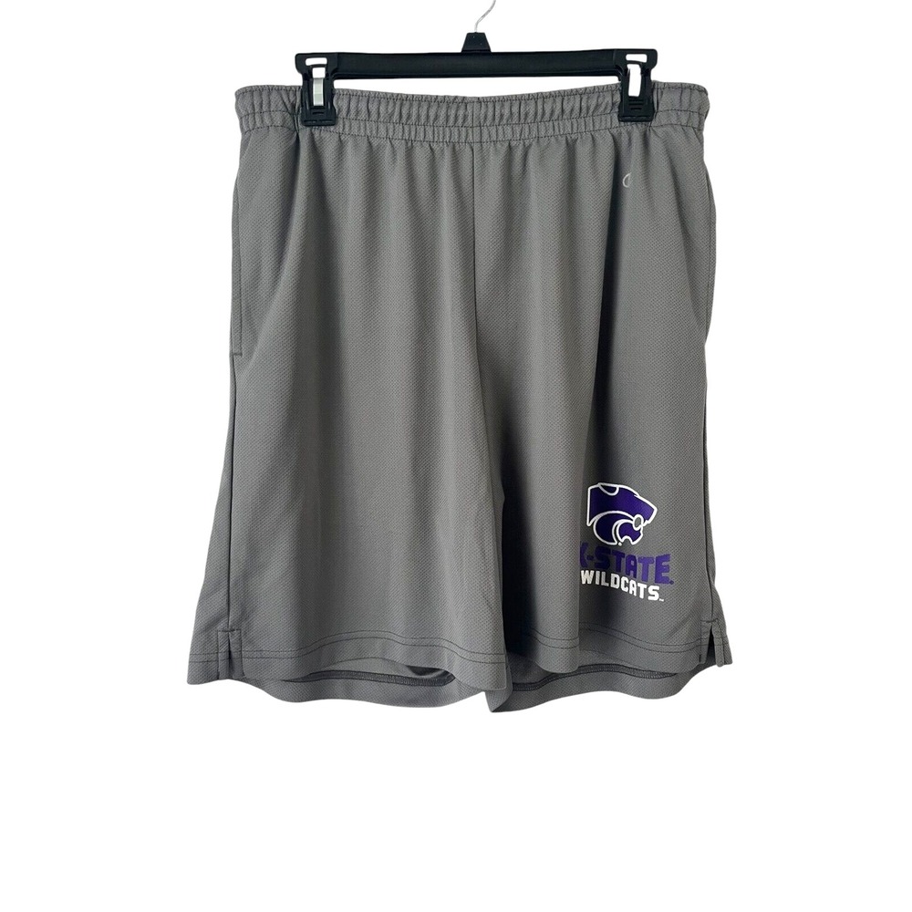 Champion Men's Kansas K-State Wildcats Basketball Sports‎ Shorts Gray L
